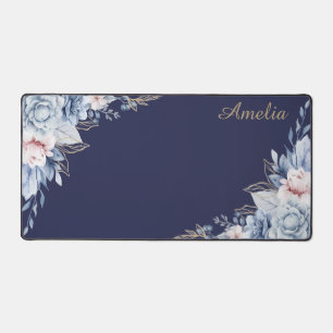 Personalised Floral desk mat