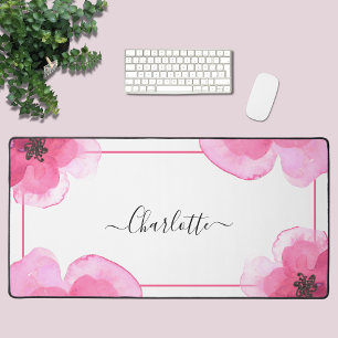 Personalised Floral Desk Mat