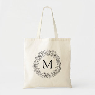 Personalised   Floral Doodles Colouring Tote Bag