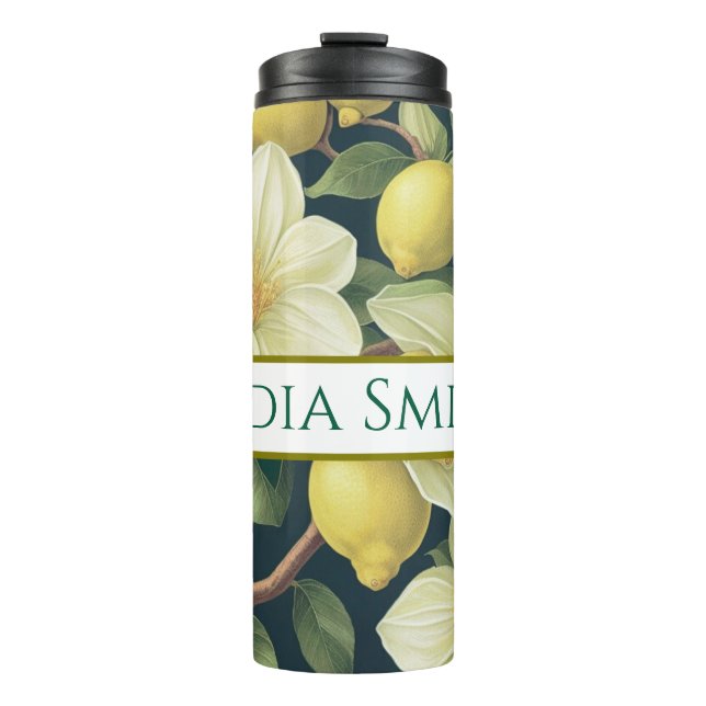 Personalised floral drink tumbler (Front)