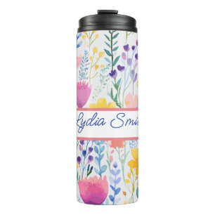 Personalised floral drink tumbler