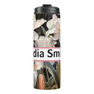 Personalised floral drink tumbler