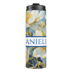 Personalised floral drink tumbler