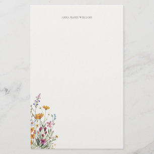 Personalised Floral Elegant Stationery