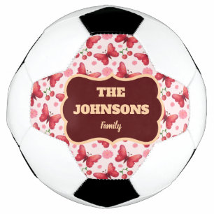Personalised Floral Family name design Football