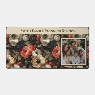 Personalised Floral Family Photo Desk Mat