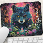 Personalised Floral Forest Wolf Mouse Mat<br><div class="desc">Transform your workspace into a mystical oasis with this personalised mouse pad featuring a majestic wolf adorned with vibrant floral patterns. The enchanting scene, set within a lush forest, evokes a sense of tranquillity and wonder. Add a personal touch with your name or a meaningful quote. The smooth surface ensures...</div>