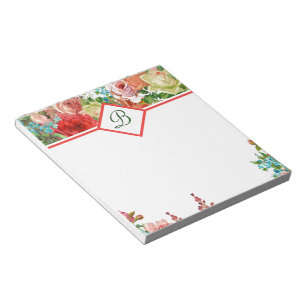Personalised floral frame notepad