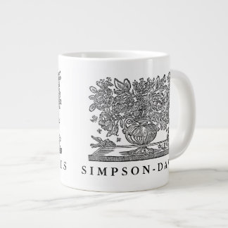 Personalised Floral Illustration with griffins Large Coffee Mug