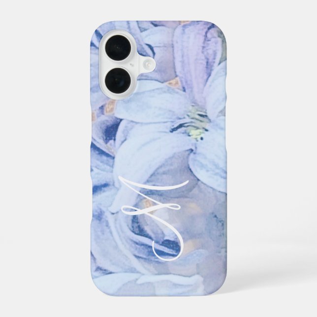 Personalised Floral  iPhone 16 Case (Back)