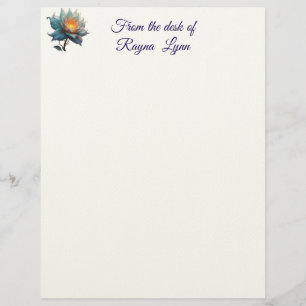 Personalised Floral Letterhead