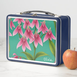 Personalised Floral Metal Lunchbox