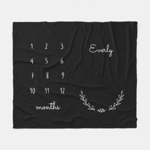 Personalised Floral Milestone Blanket