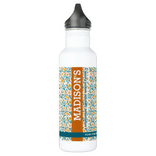 Personalised Floral Monogram & Name  710 Ml Water Bottle