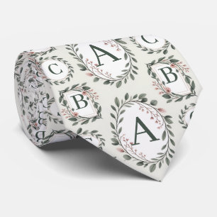 Personalised Floral Monogram Tie