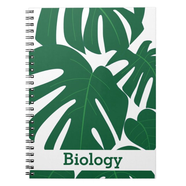 Personalised Floral Monstera Pattern Notebook (Front)
