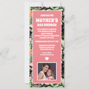 Personalised Floral Mother's Day Brunch Photo Invitation