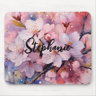 Personalised floral mouse mat