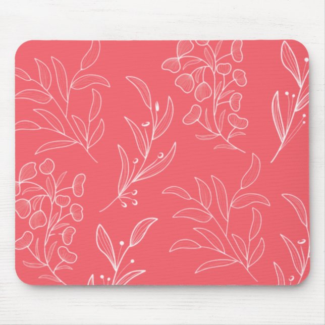 Personalised Floral  Mouse Mat (Front)