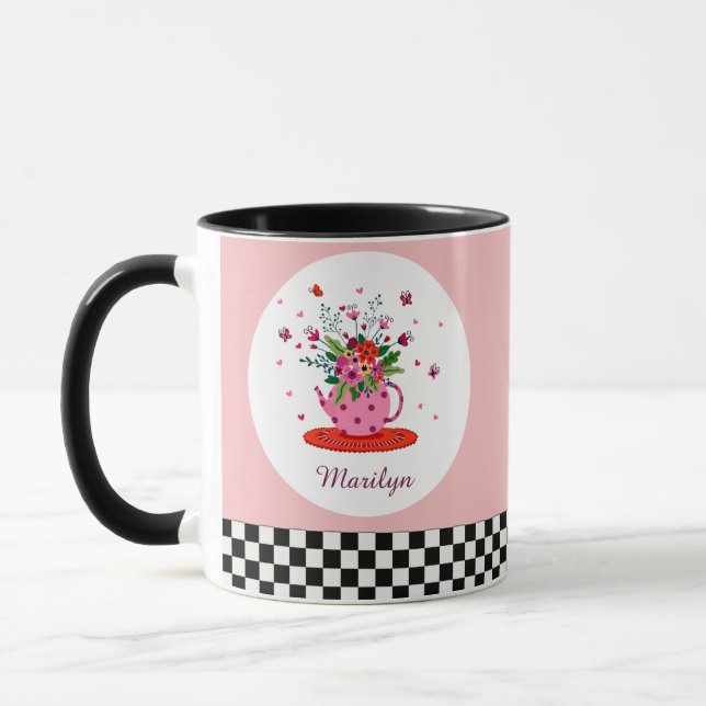 Personalised floral mug (Left)