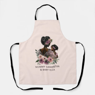 Personalised Floral Mum and Baby Apron