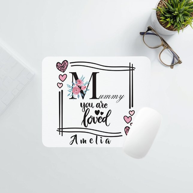 Personalised Floral Mummy Mousepad (Creator Uploaded)