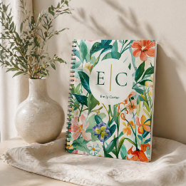Personalised Floral Name Notebook