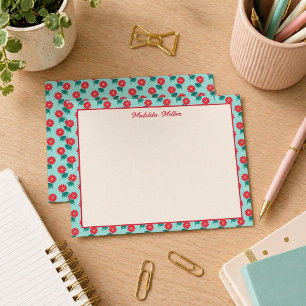 Personalised Floral Note Card
