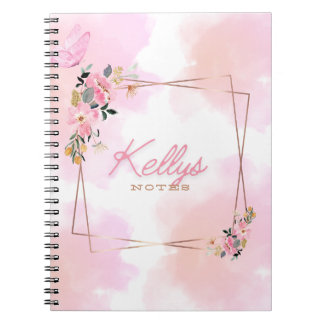 Personalised Floral Notebook