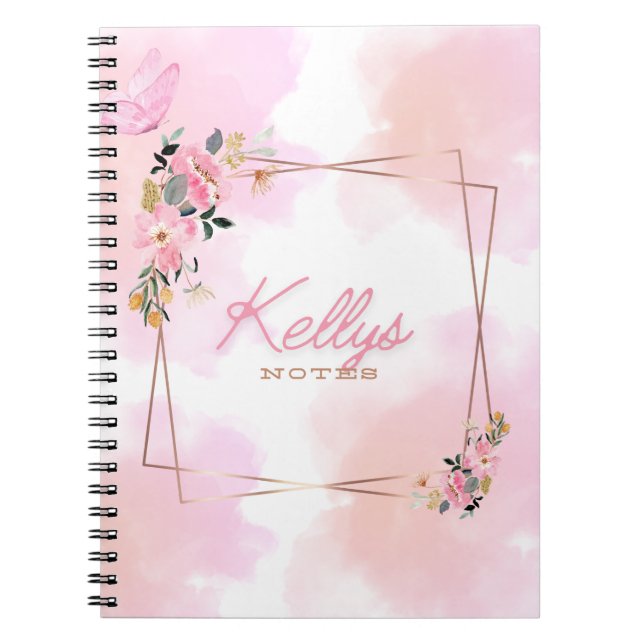 Personalised Floral Notebook (Front)
