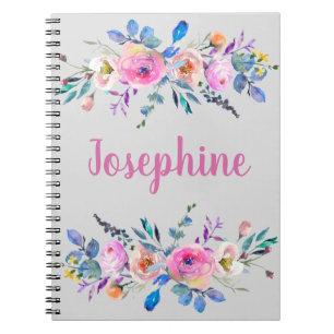 Personalised floral notebook