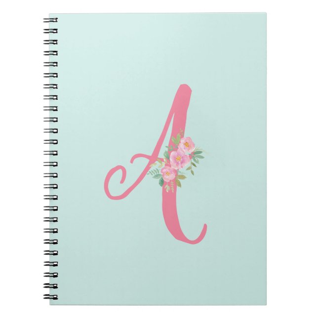 Personalised Floral Notebook (Front)