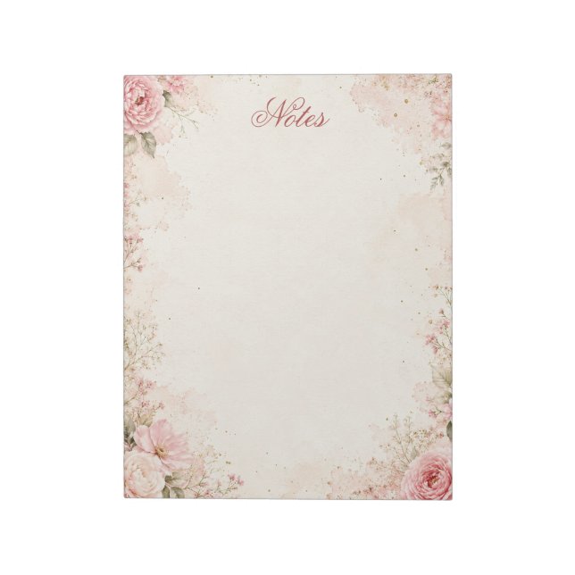 Personalised Floral Notepad (Rotated)