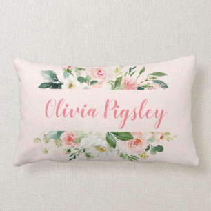 Personalised Floral Nursery Pillow