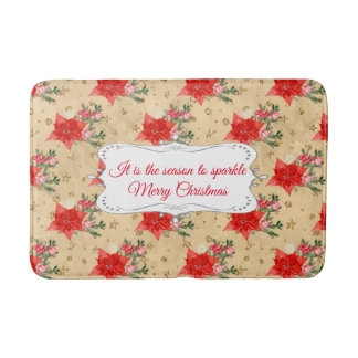 Personalised Floral Pattern Bath Mat
