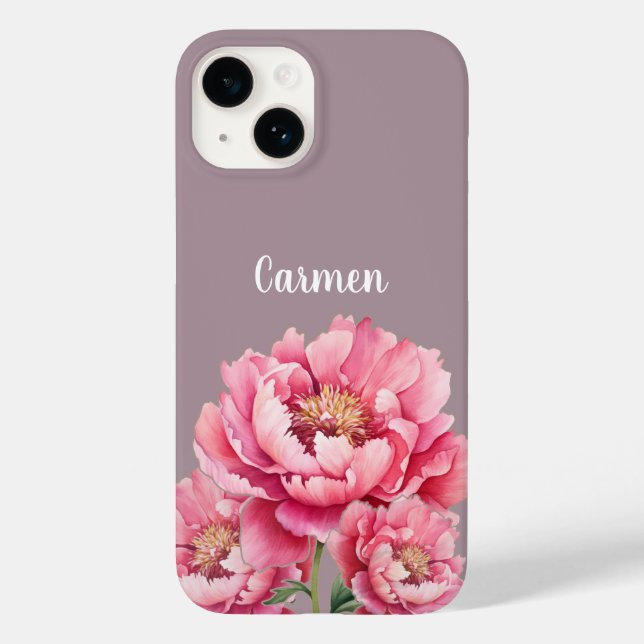 Personalised Floral phone case, Custom Phone case  (Back)