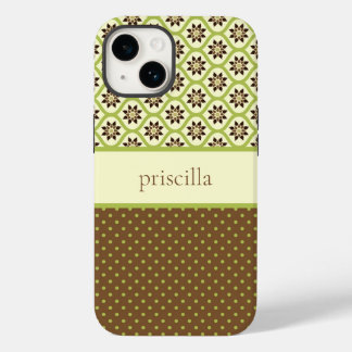 Personalised Floral & Polka Dots Phone Case