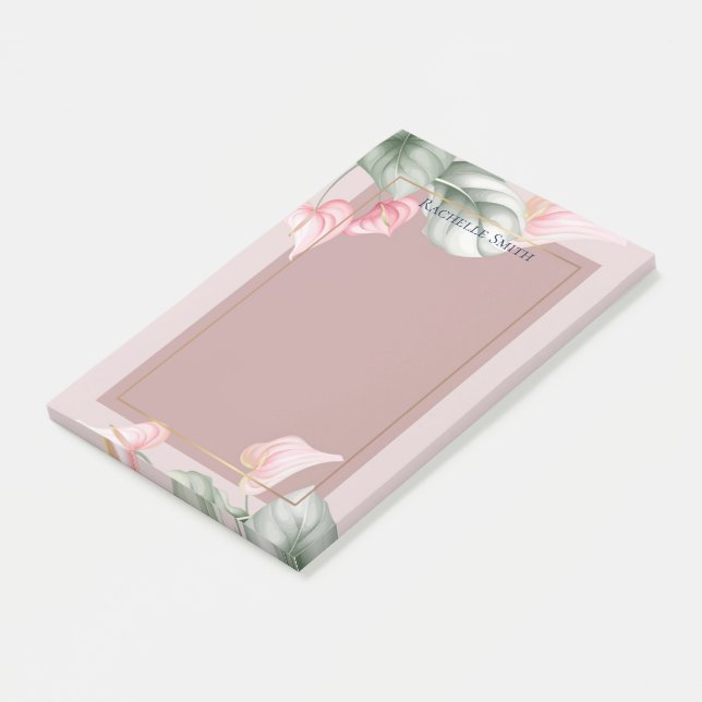 Personalised Floral Post-it Notes (Angled)