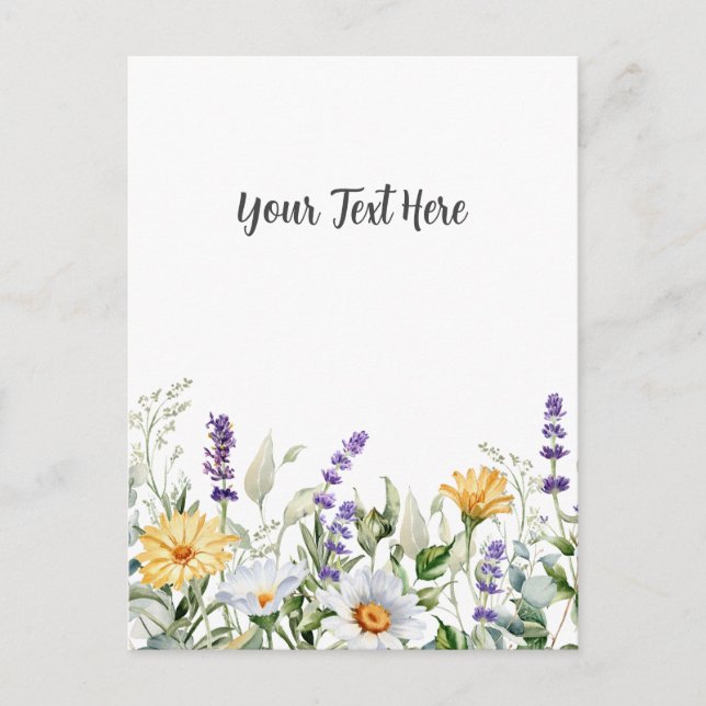 Personalised Floral Postcard (Front)