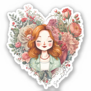 Personalised Floral Pretty Lady