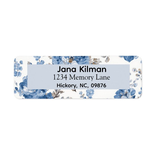 Personalised Floral Return Label (Front)