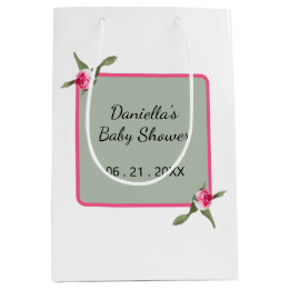 Personalised Floral Spray Medium Gift Bag