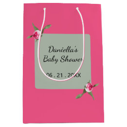 Personalised Floral Spray Medium Gift Bag