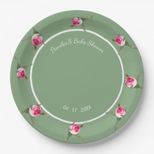 Personalised Floral Spray Paper Plate