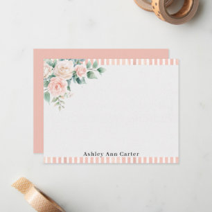Personalised Floral Stationery Note Cards