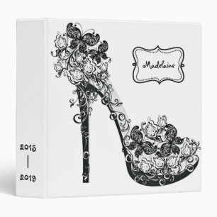 Personalised Floral Stilettos Shoes High Heels Binder