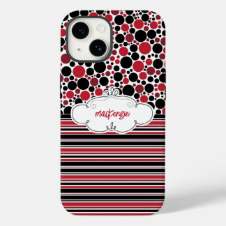 Personalised Floral & Stripes Phone Case