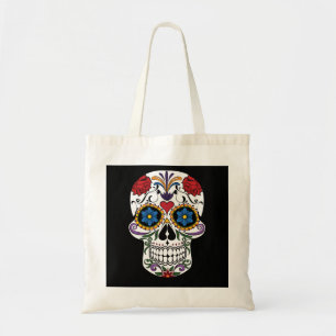Personalised Floral Sugar Skull Tote Bag