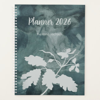 Personalised Floral Teal Planner Notebook