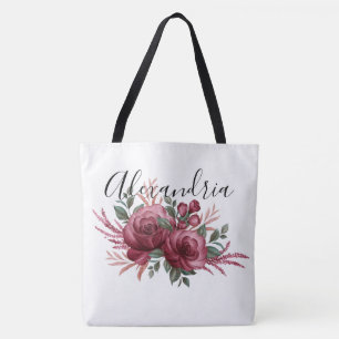 Personalised Floral Tote Bag